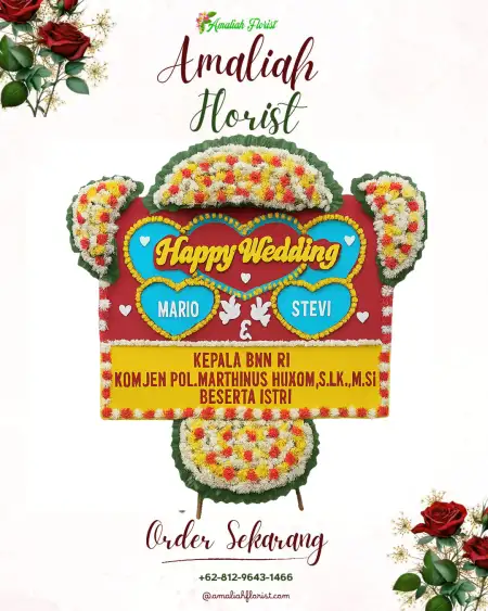 Papan Bunga Pernikahan Diwek